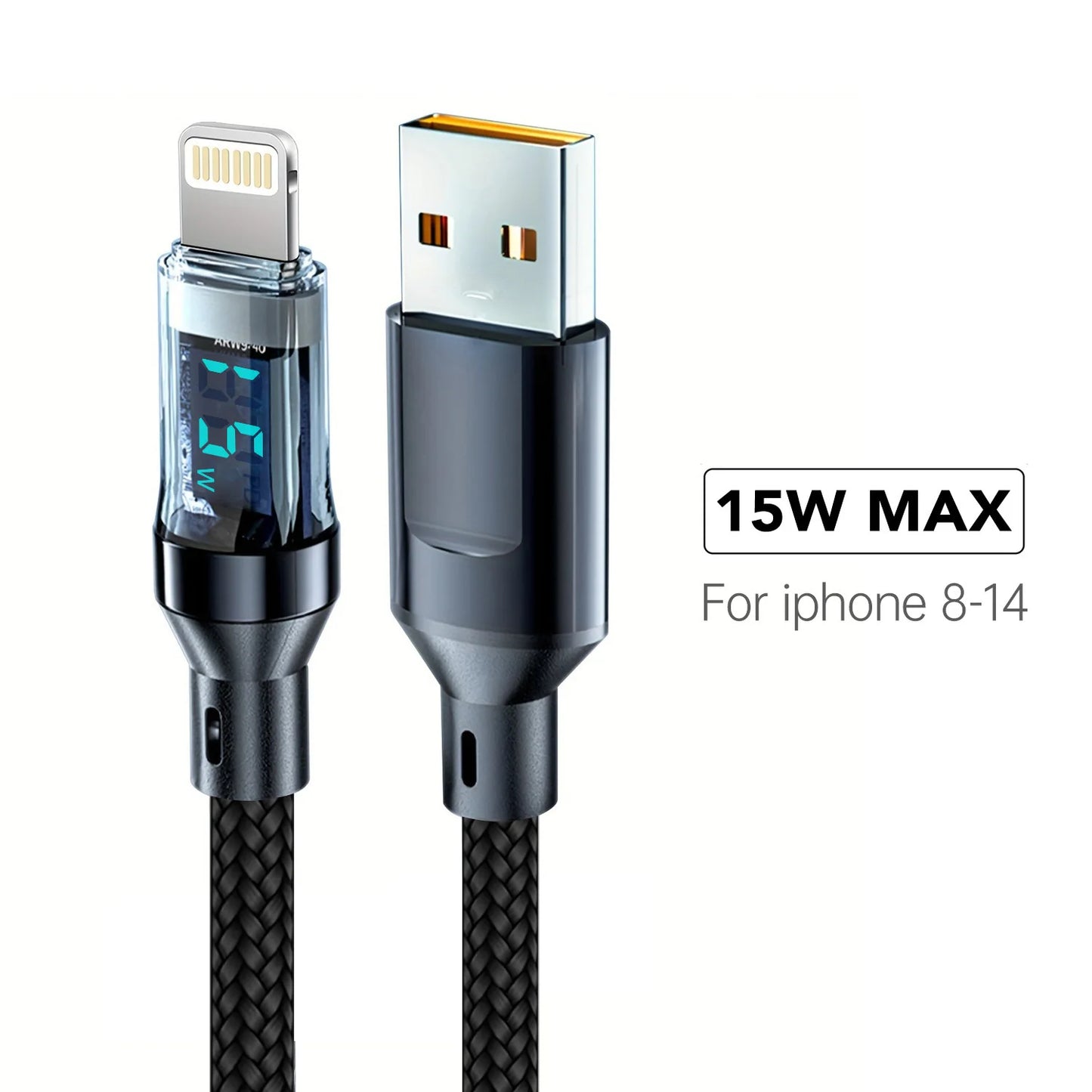 VibeWatt™ Premium LED Display USB-C Kabel (100W/120W)