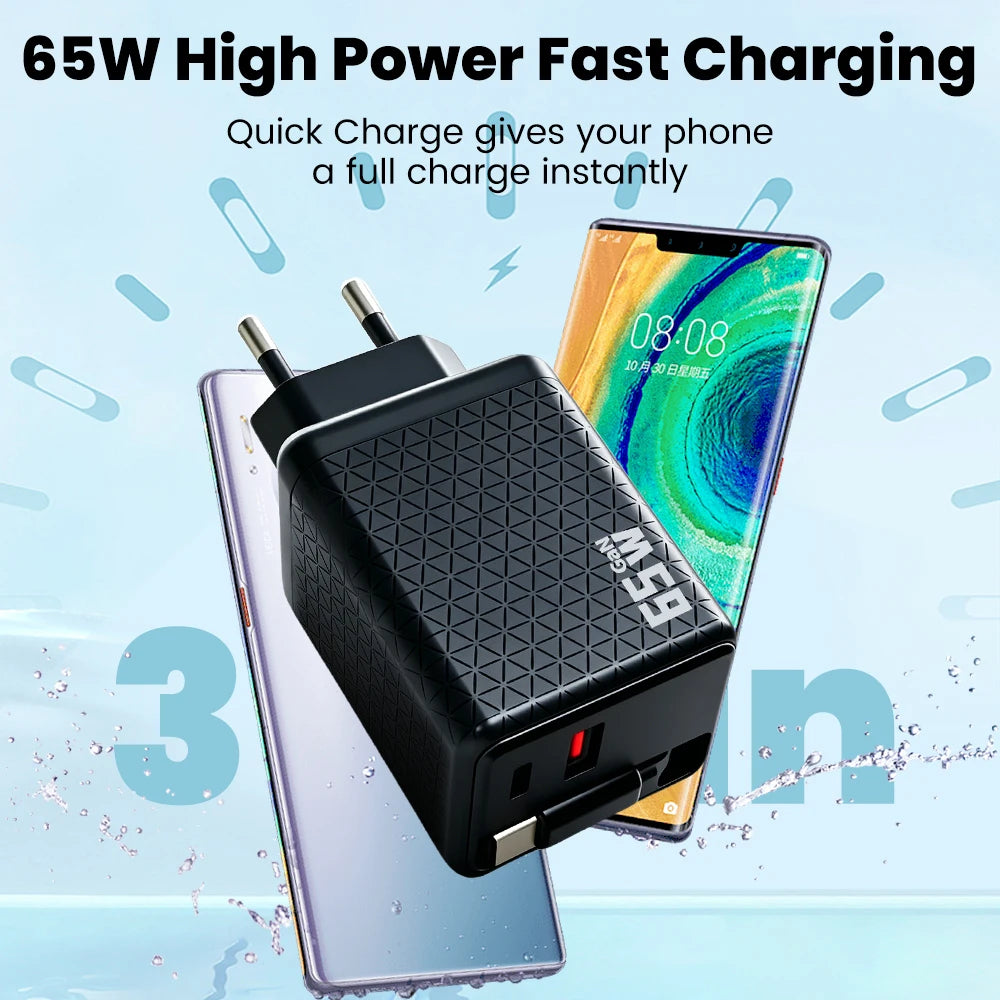 VibeWatt™ GaN Tech – 65W rychlonabíječka