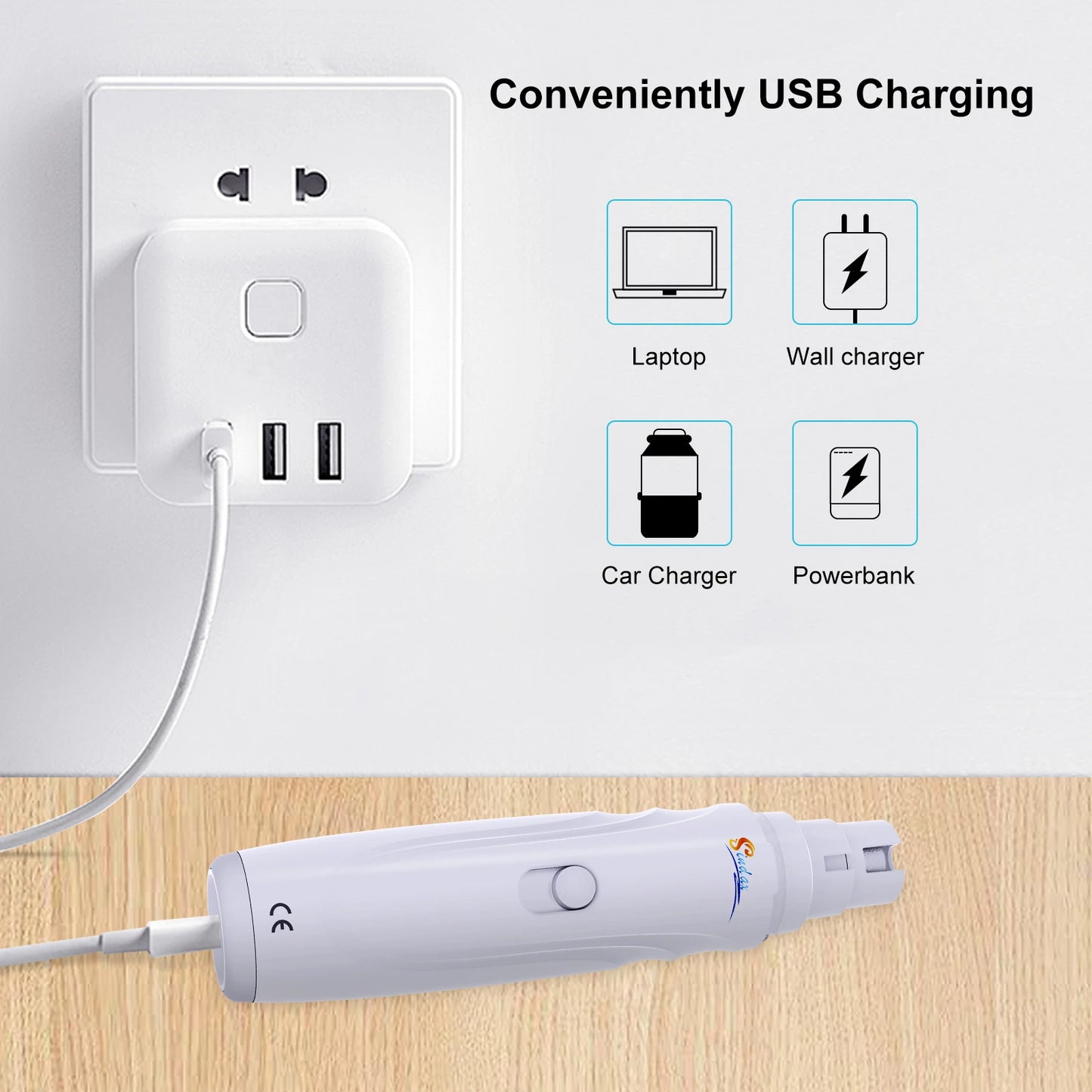 Chytrý elektrický LED zastřihovač drápků pro psy a kočky
