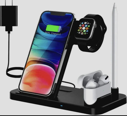 VibeWatt™ bezdrátová nabíjecí stanice 4v1
