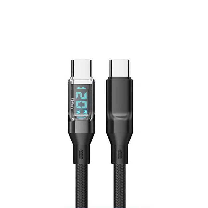VibeWatt™ Premium LED Display USB-C Kabel (100W/120W)